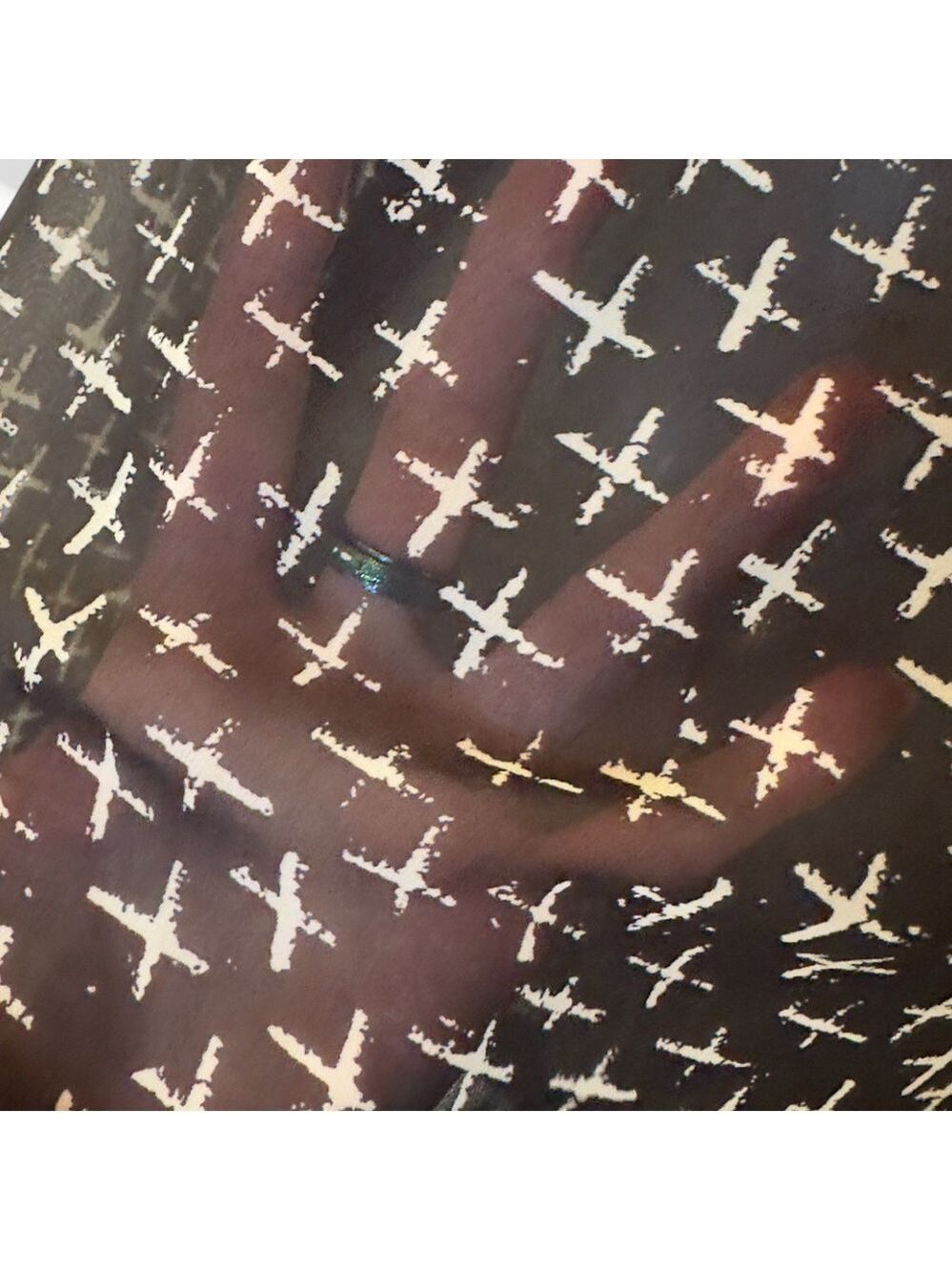 •One Clothing Black Sheer Cross Print Sleeveless Layered Blouse | Size M - Picture 8 of 10